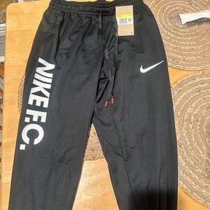 Nike Mens Black Sweatpants with White Logo